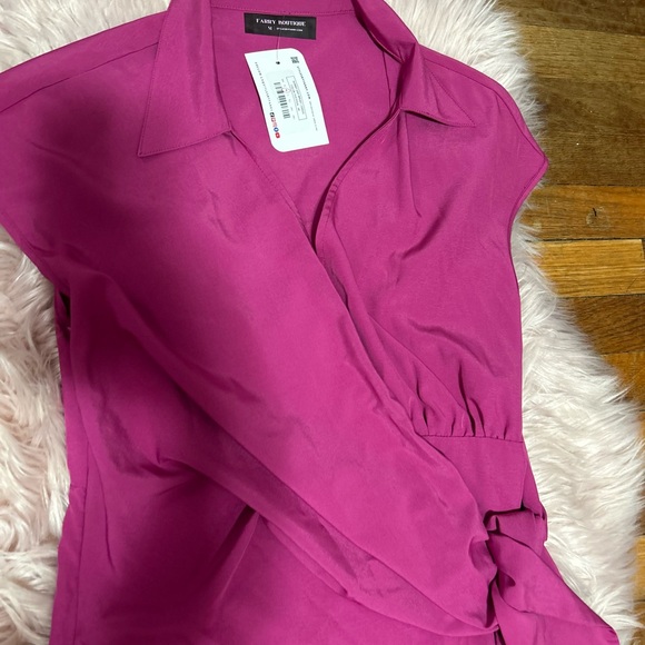 Sunny Day Fuchsia Wrap Dress - Picture 8 of 11